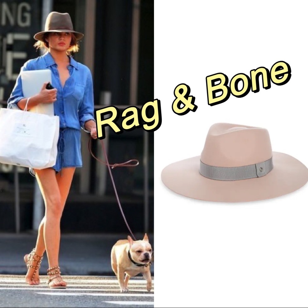 Rag &Bone Wide Brim Felted Wool Fedora